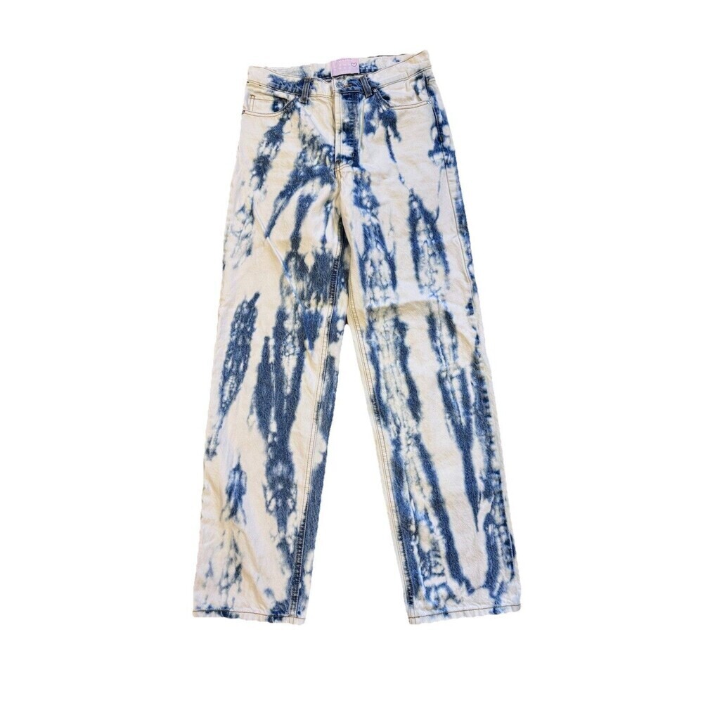 REVICE Jeans Tie‎ Dye Button Fly Straight 80's After School Special 27 Acid Wash